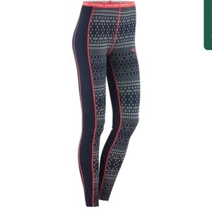 Wool Blend Baselayer Long underwear Kari Traa Navy Pants Leggings Size XL